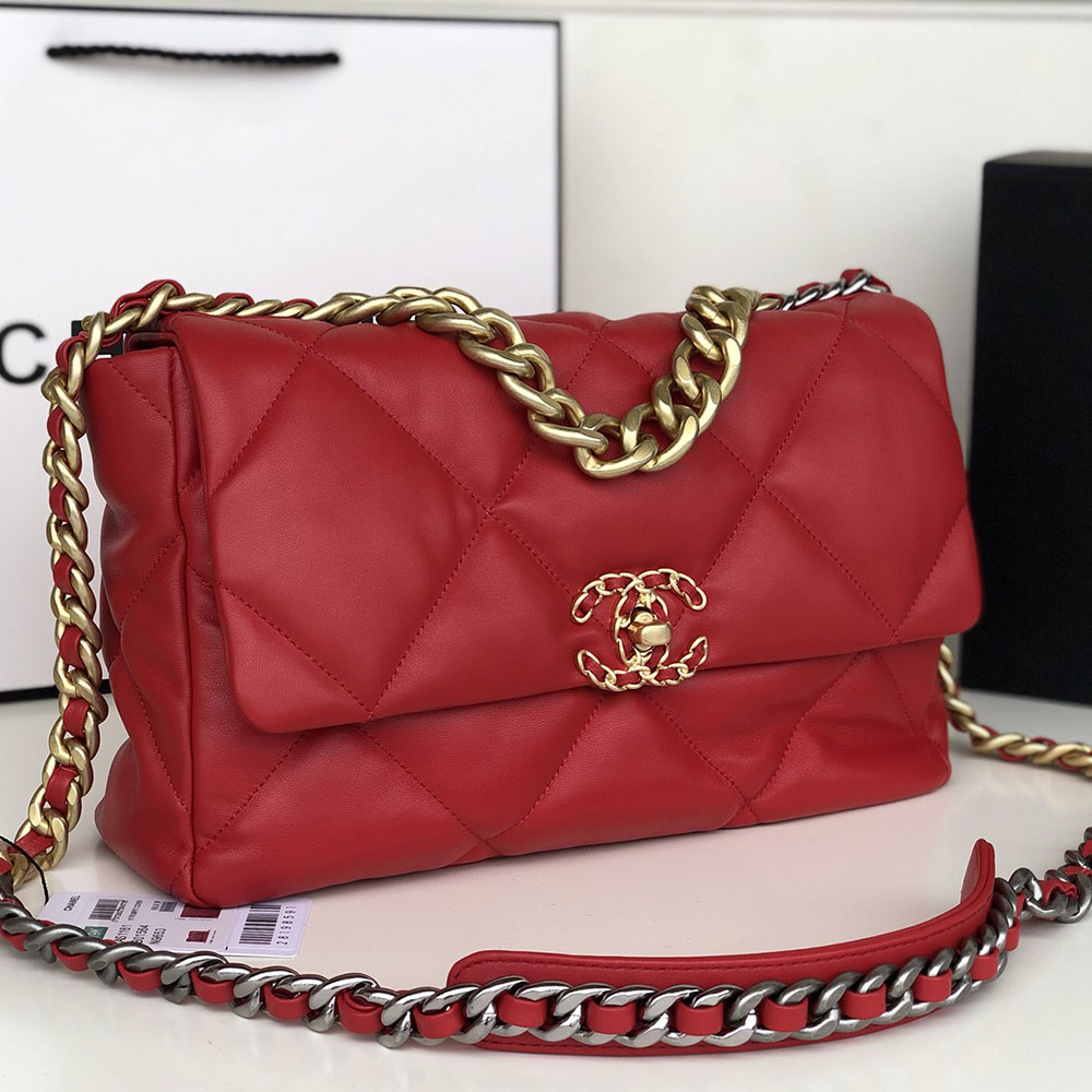 CHANEL 19 Flap Bag Clain Handbag AS1160