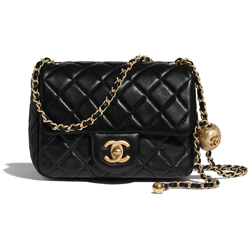 Chanel Mini Square Classic Flap Handbag AS1786