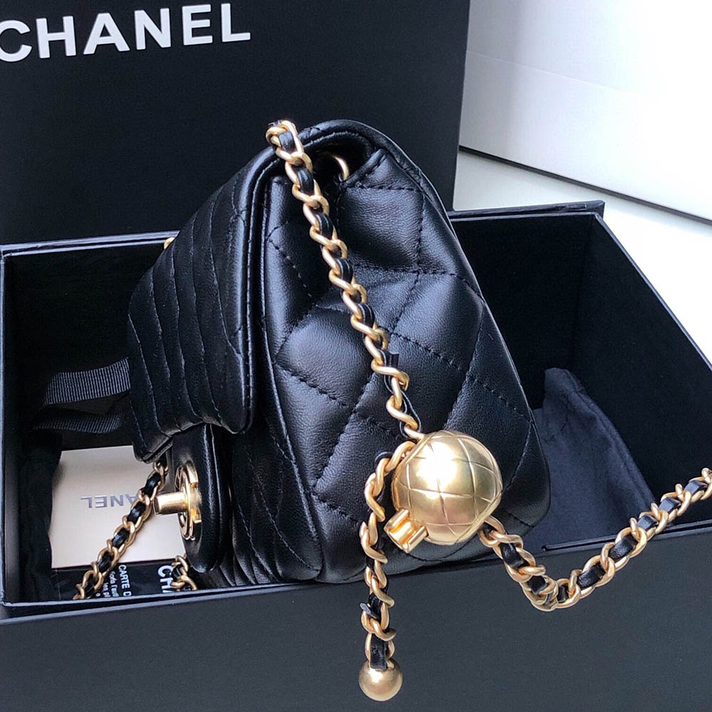 Chanel Mini Square Classic Flap Handbag AS1786