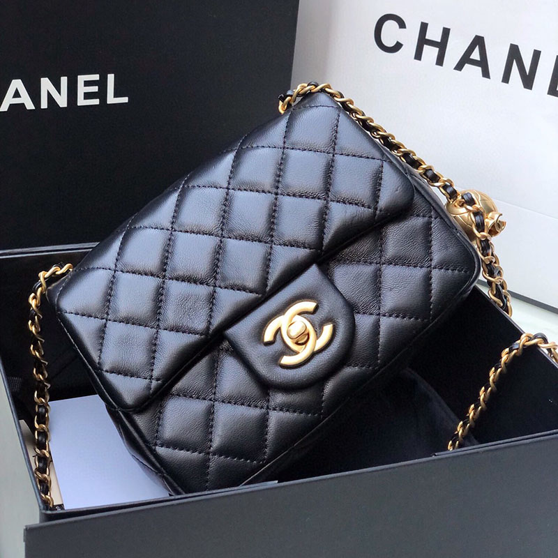 Chanel Mini Square Classic Flap Handbag AS1786