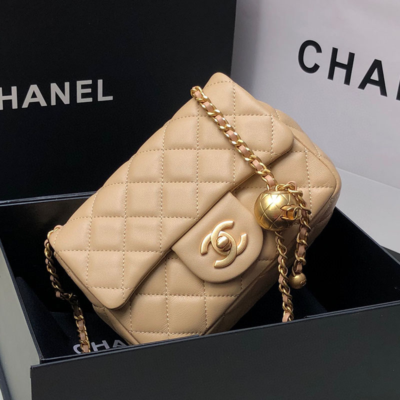 Chanel Mini Square Classic Flap Handbag AS1786