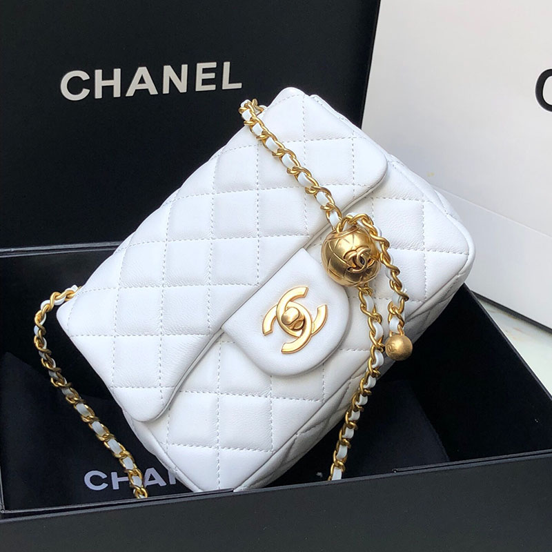 Chanel Mini Square Classic Flap Handbag AS1786