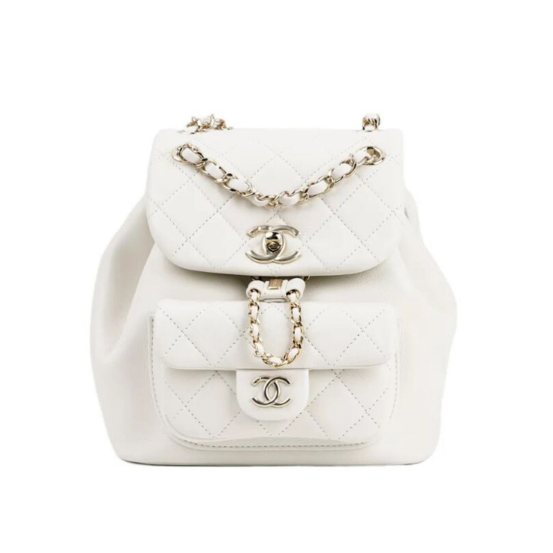 Chanel 22k Duma Chain Small Backpack AS2908