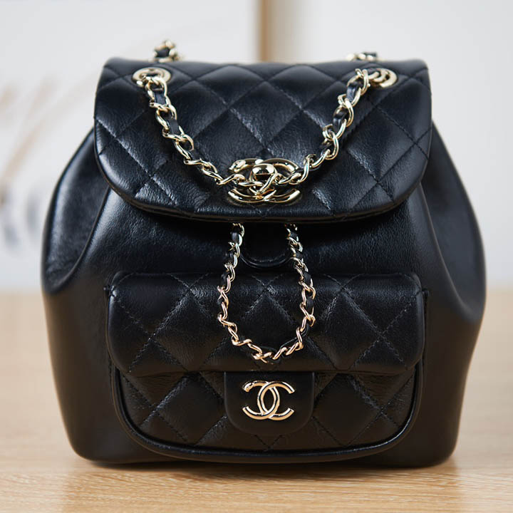 Chanel 22k Duma Chain Small Backpack AS2908