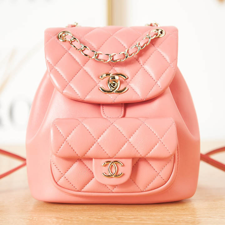 Chanel 22k Duma Chain Small Backpack AS2908