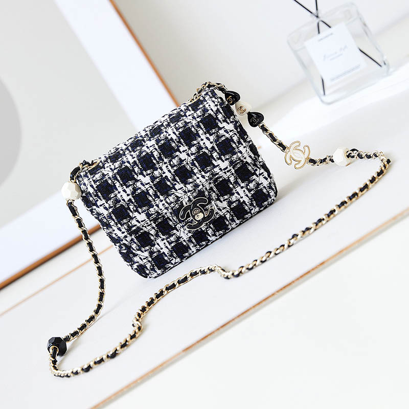 Chanel MINI Flap Bag 23P Enamel Square Love AS3782