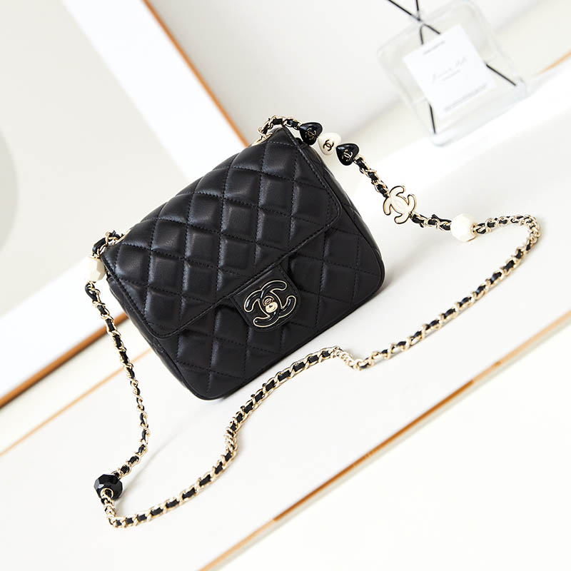 Chanel MINI Flap Bag 23P Enamel Square Love AS3782