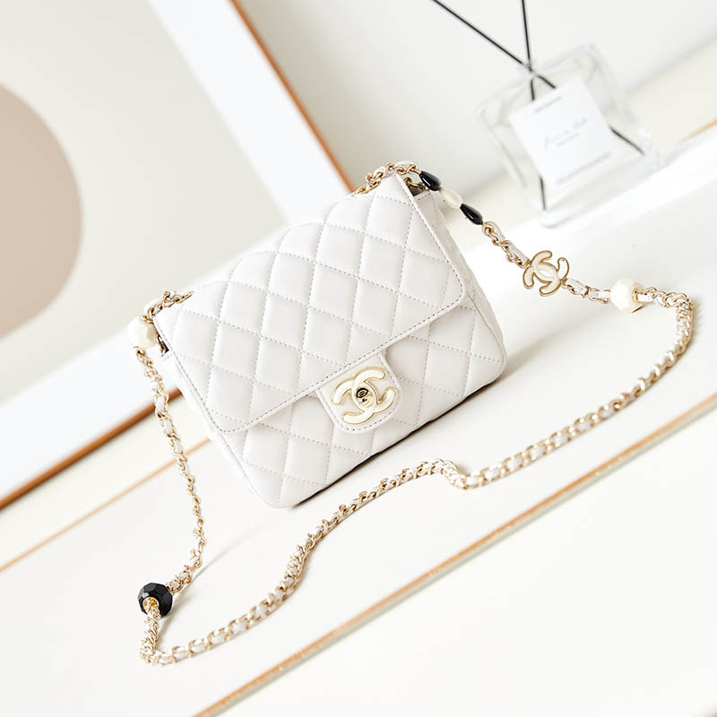 Chanel MINI Flap Bag 23P Enamel Square Love AS3782