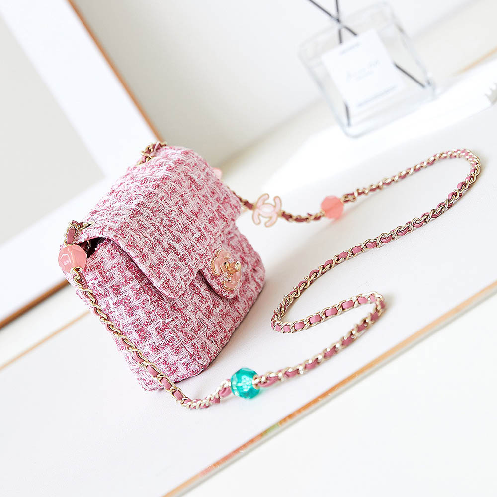 Chanel MINI Flap Bag 23P Enamel Square Love AS3782