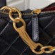 CHANEL 23A Hobo Handbag Underarm Bag Black AS4220