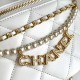 Chanel 24A Waist Bag Imiation Pearls Chain Snowwhite AS4991