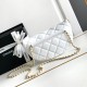 Chanel 24A Waist Bag Imiation Pearls Chain Snowwhite AS4991