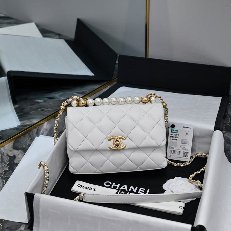 Chanel 24A Mini Flap Bag With Top Handle AS5002