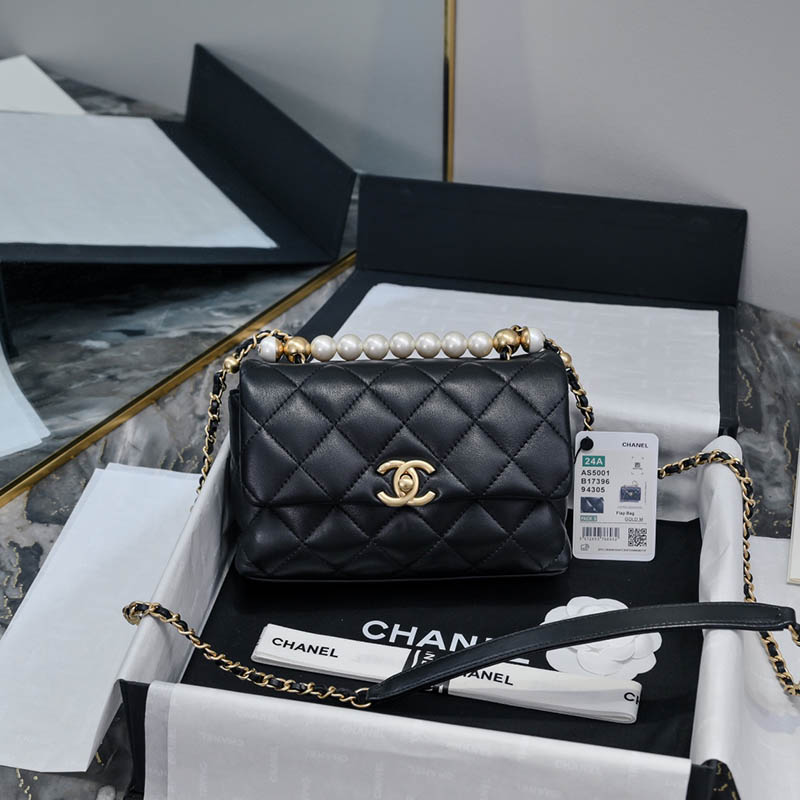 Chanel 24A Mini Flap Bag With Top Handle AS5002