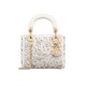 Mini Lady Dior Bag Embroidery Chips Pearly M0505