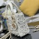 Mini Lady Dior Bag Embroidery Chips Pearly M0505