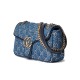 Gucci GG Marmont Small Matelasse Shoulder Bag Diamond denim 443497