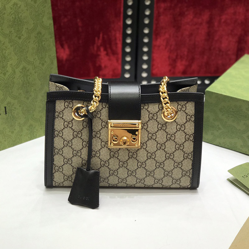 Gucci Padlock Small GG Shoulder Bag Supreme canvas 498156