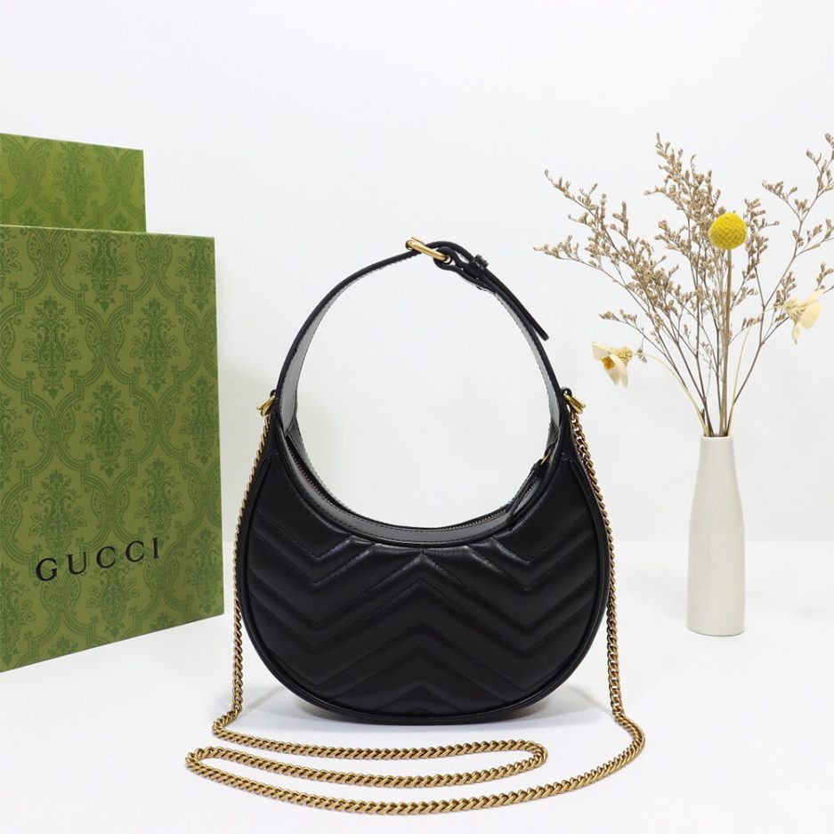 Gucci GG Marmont Half Moon Shaped Mini Bag 699514