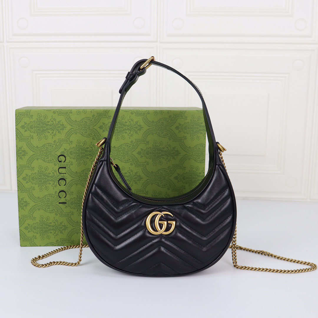 Gucci GG Marmont Half Moon Shaped Mini Bag 699514