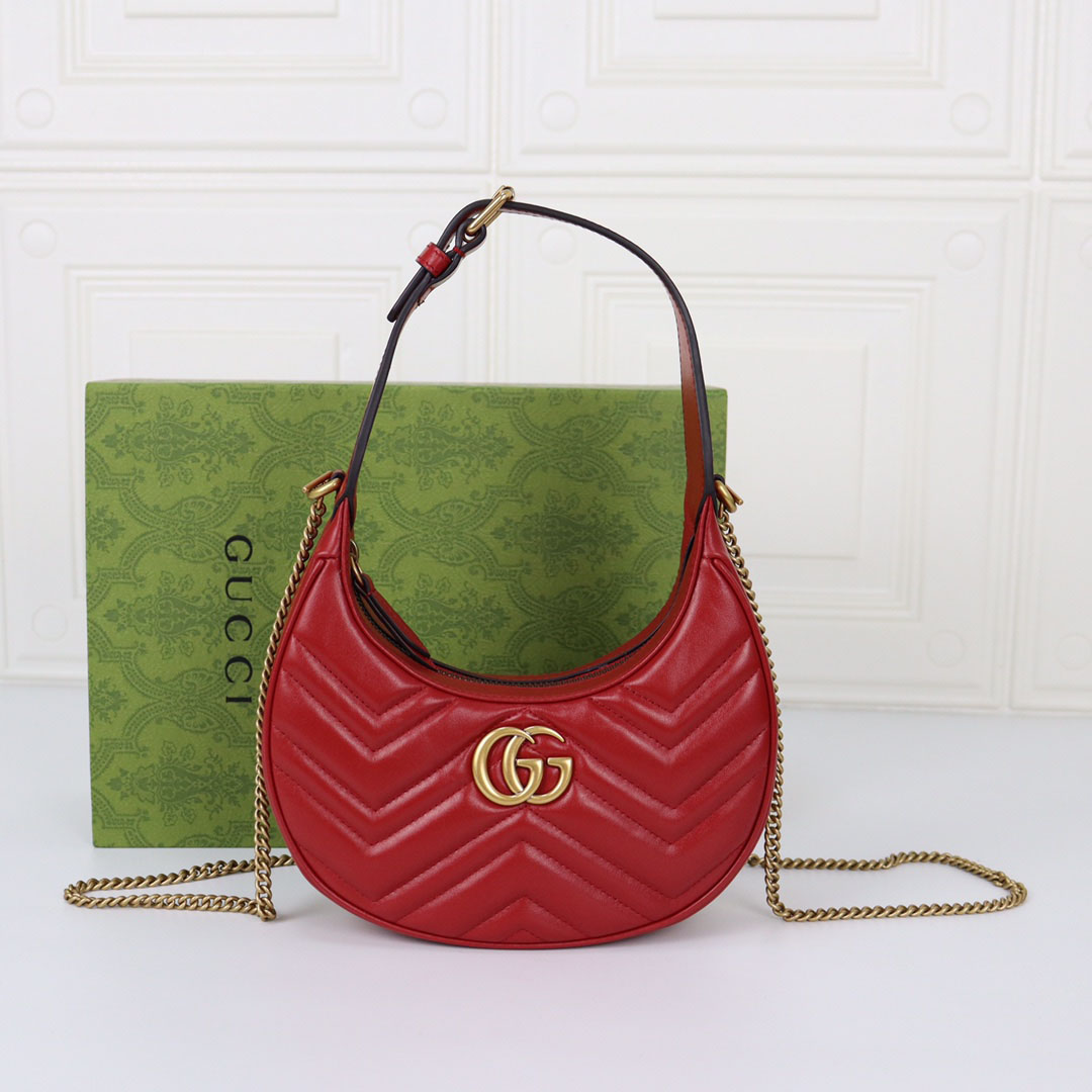 Gucci GG Marmont Half Moon Shaped Mini Bag 699514