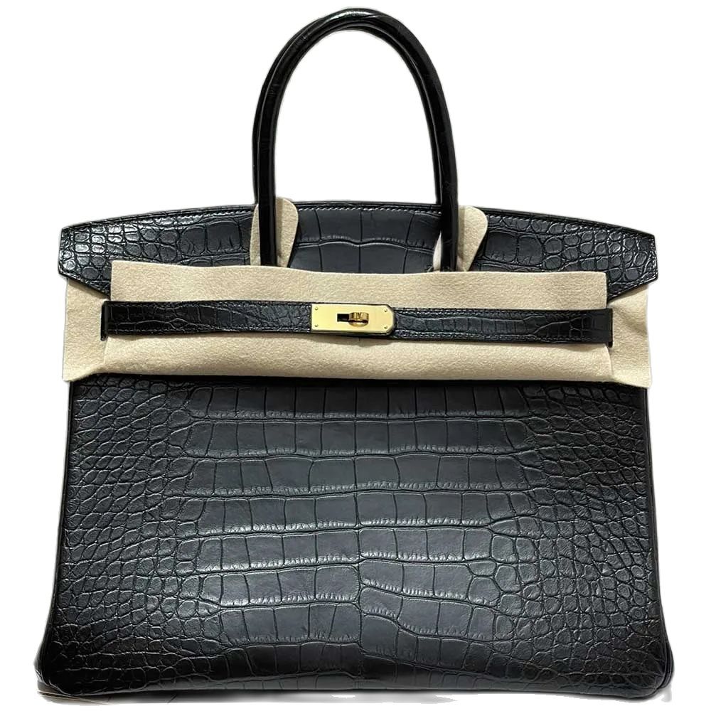 Hermès Crocodile Birkin 35 Black Bag Hermes Women Handbag