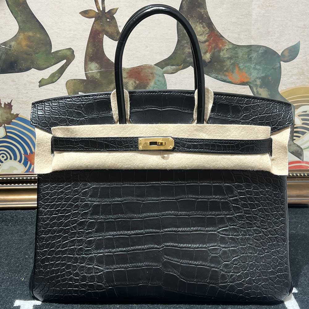 Hermès Crocodile Birkin 35 Black Bag Hermes Women Handbag