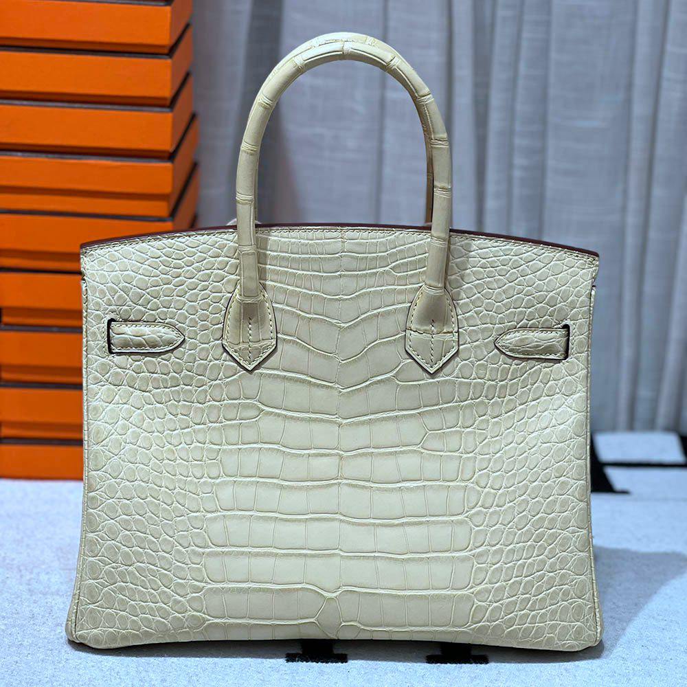 Hermès Crocodile Birkin 30 HCP Bag Vanilla Hermes 