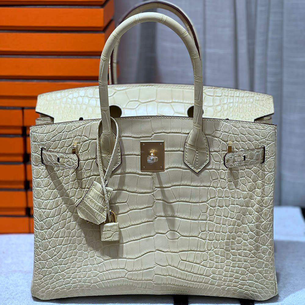 Hermès Crocodile Birkin 30 HCP Bag Vanilla Hermes 