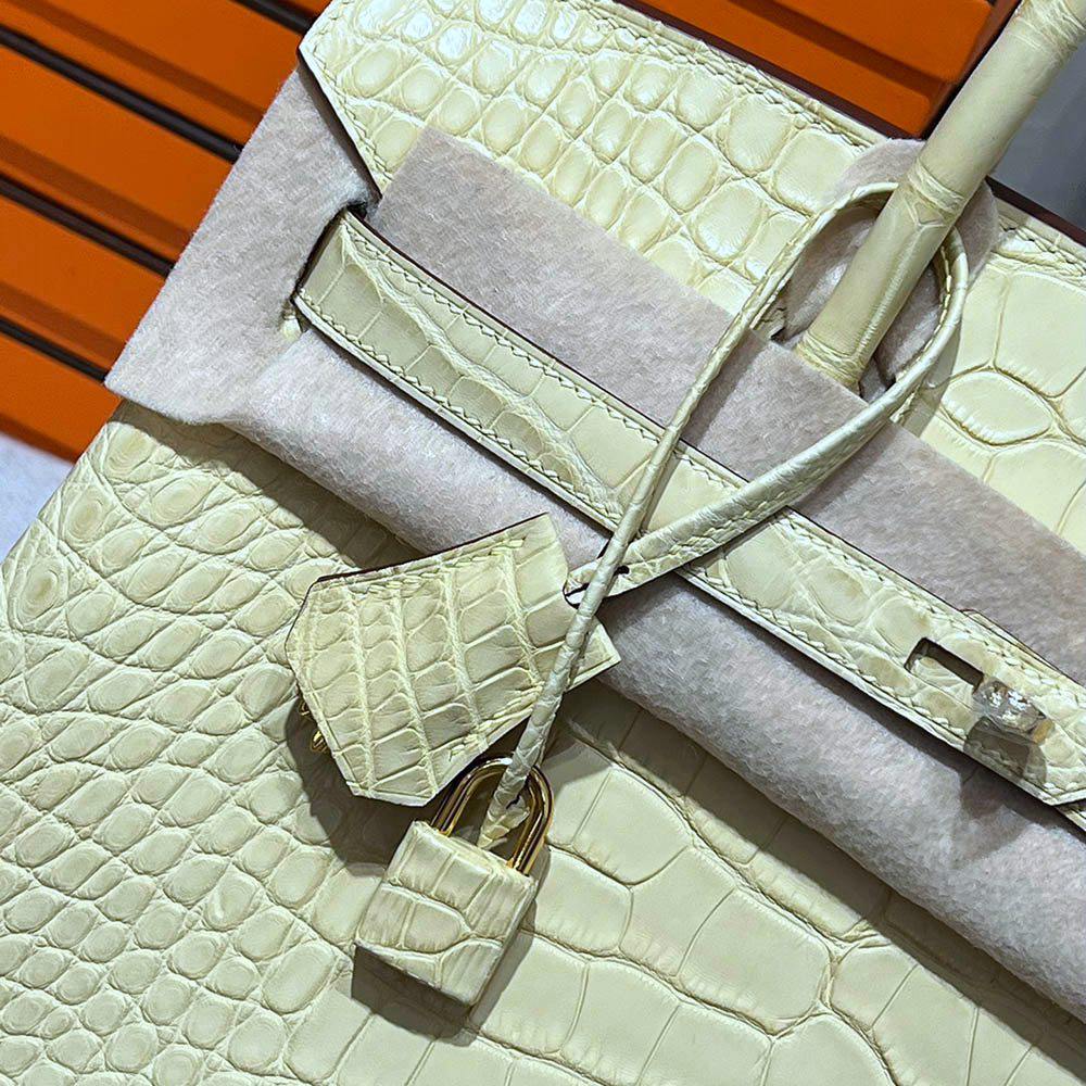 Hermès Crocodile Birkin 30 HCP Bag Vanilla Hermes 