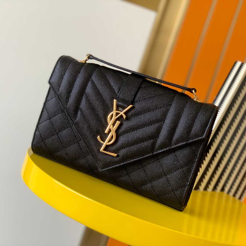 YSL Envelope Small Bag 21 Embossed Caviar 526286