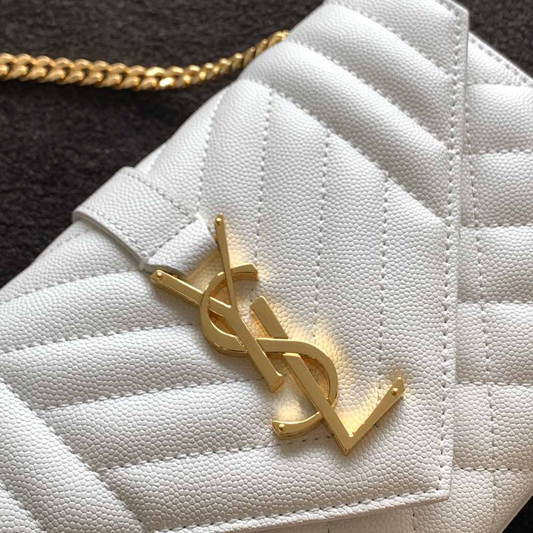 YSL Envelope Small Bag 21 Embossed Caviar 526286