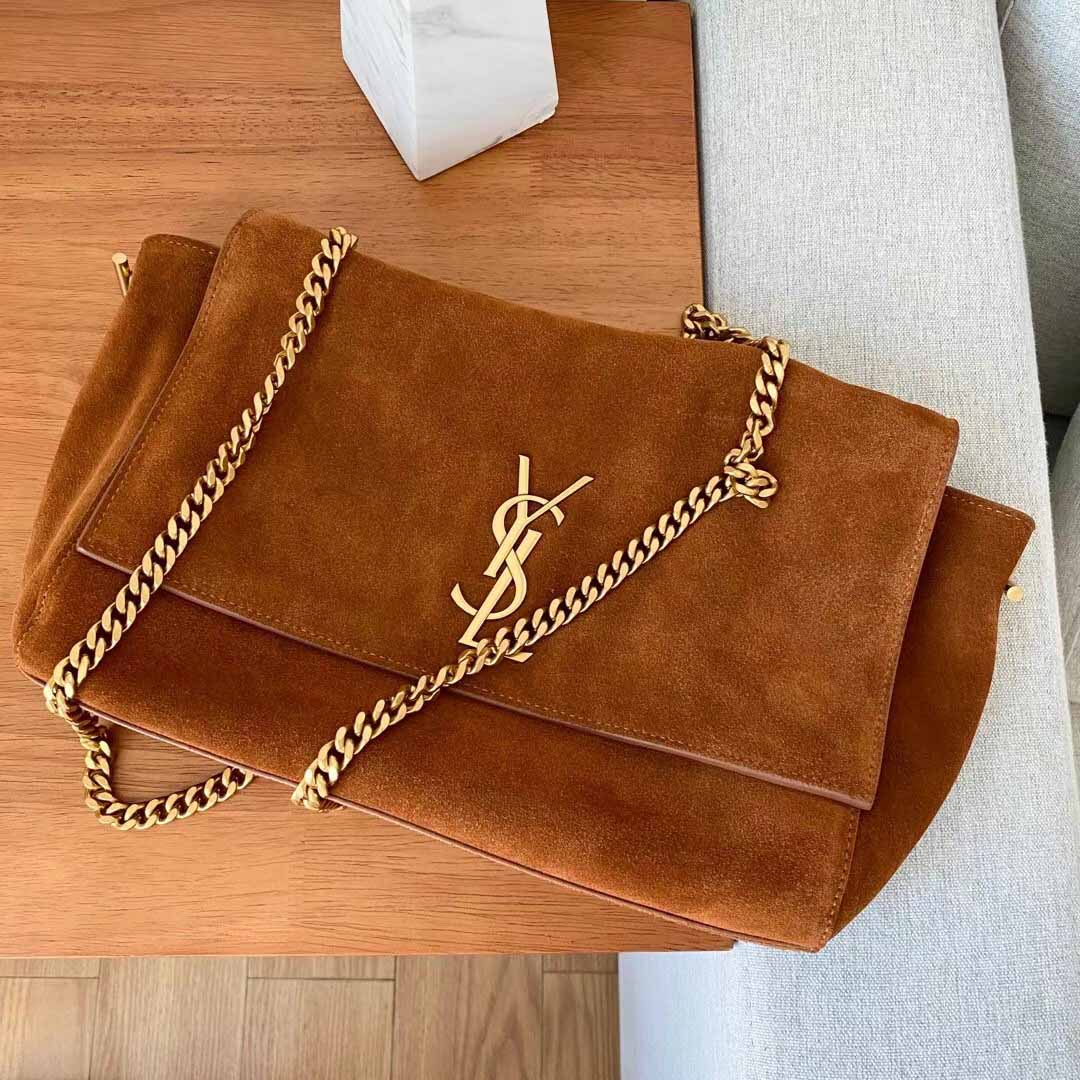 YSL Kate Reversible Suede/Leather Chain Bag 553804