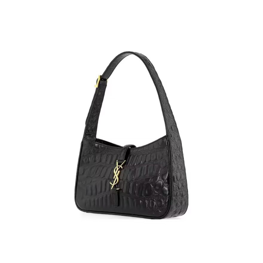 Saint Laurent YSL LE5A7 Crocodile Embossed Hobo Bag 657228