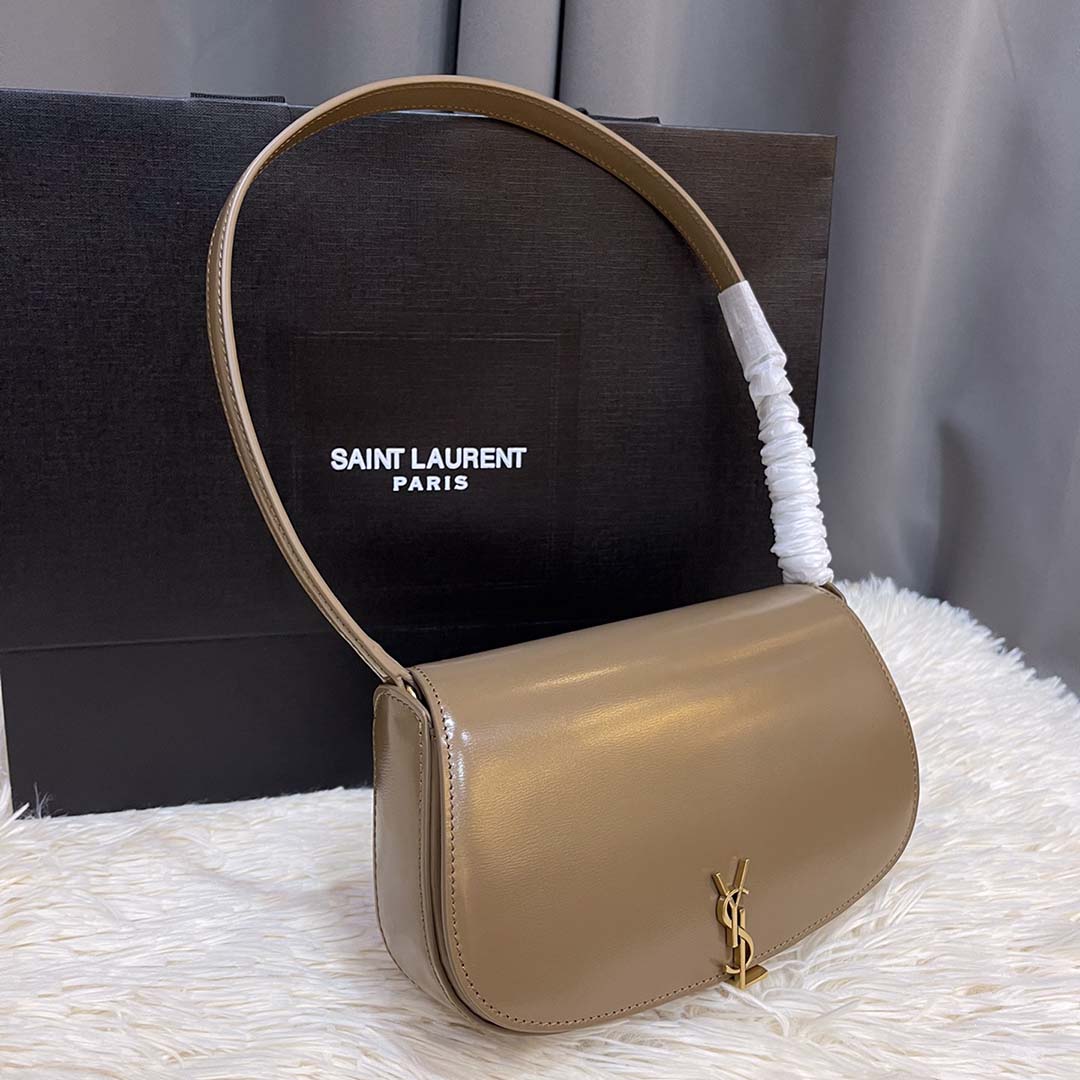 YSL Mini Voltaire In Box Saint Laurent Bag Dark Cork 779642