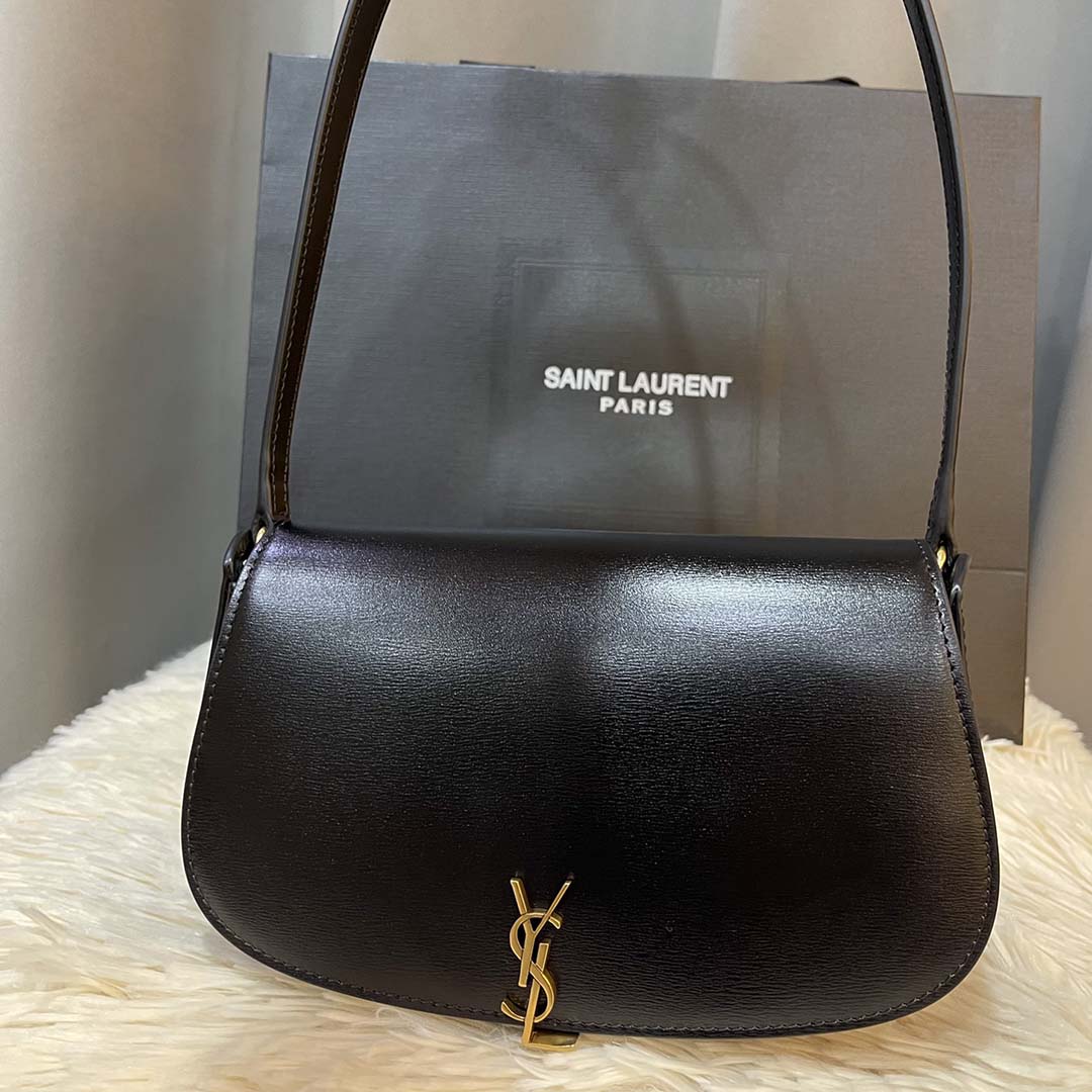 YSL Mini Voltaire In Box Saint Laurent Bag Dark Cork 779642