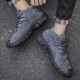 CAT Men's Casual Leather Hiking Suede Shoes Caterpillar Wear-resistant Male Trekking Walking Camping Durable Sneakers