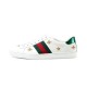 Gucci Ace Leather Sneaker Embroidered Bees And Stars 386750