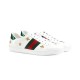 Gucci Ace Leather Sneaker Embroidered Bees And Stars 386750