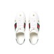 Gucci Ace Leather Sneaker Embroidered Bees And Stars 386750