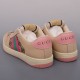 GUCCI Distressed Screener Sneaker Women Classic Prototype Retro Versatile Shoes Academic Style