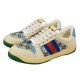 Gucci Distressed Low Sneakers Women and Men Canvas & Leather Dirty Shoe 