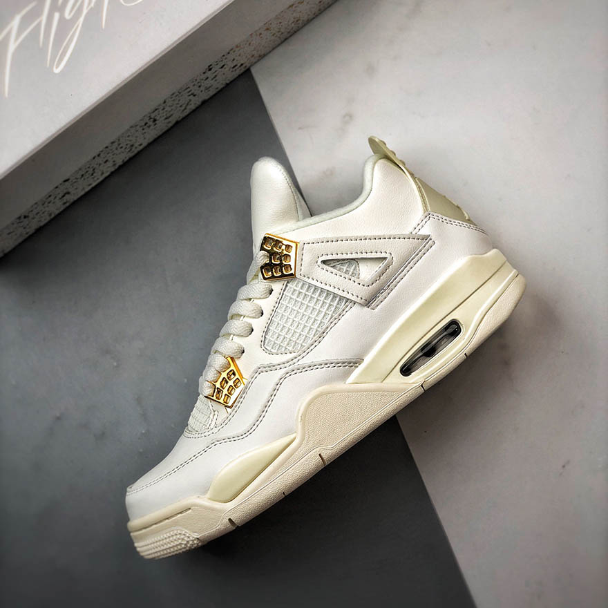 Air Jordan 4 Retro Metallic Gold AJ4 Sneaker