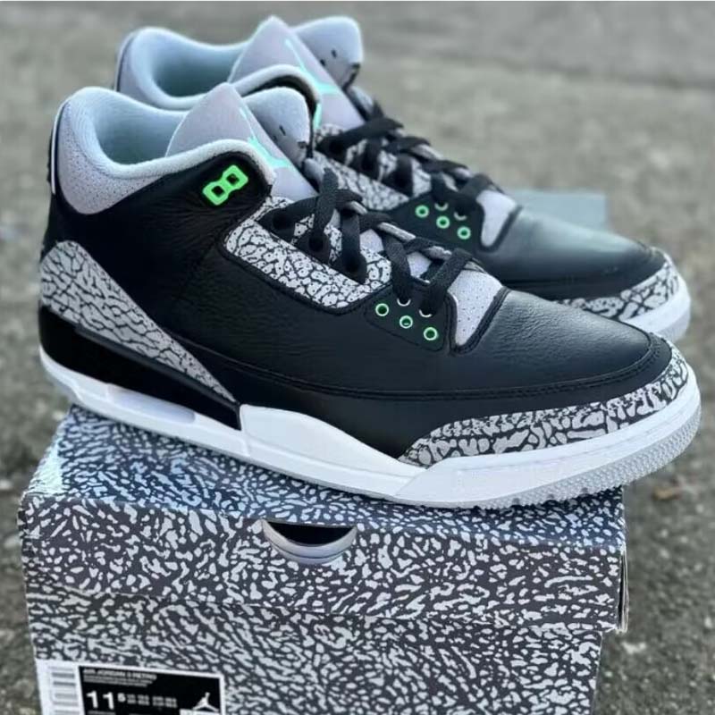 Air Jordan 3 Retro Low Retro Green Glow CT8532