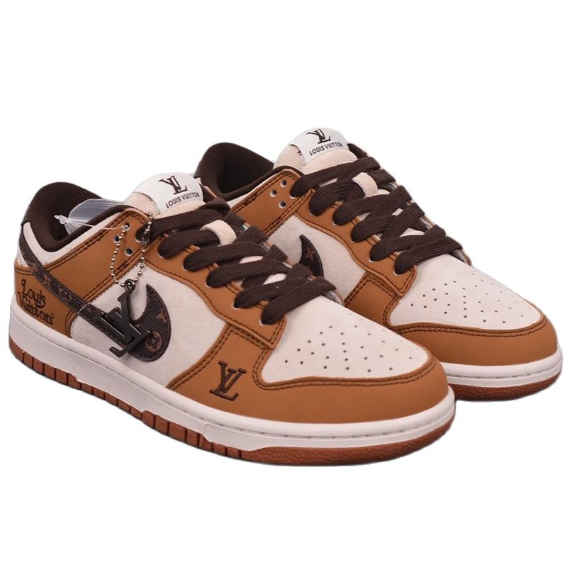 Nike SB Dunk Low Shoes NK LOUIS VUITTON LV Men Sneaker Brown DQ1098 342J