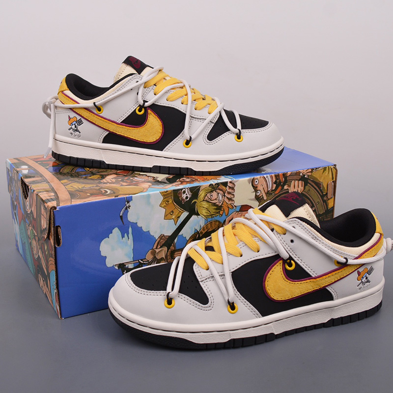 Nike SB Dunk ONE PIECE Low Sneakers Anime Men Board Shoe CT0856 101J