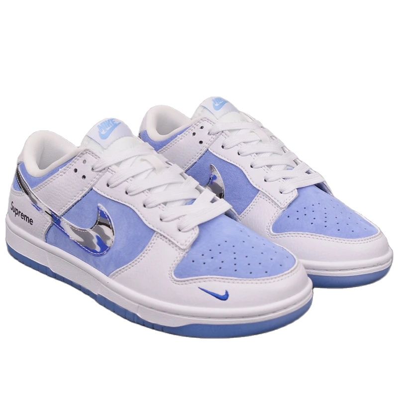 Supreme x Nike SB Dunk Low White Royal Blue Sneaker JH8039-936